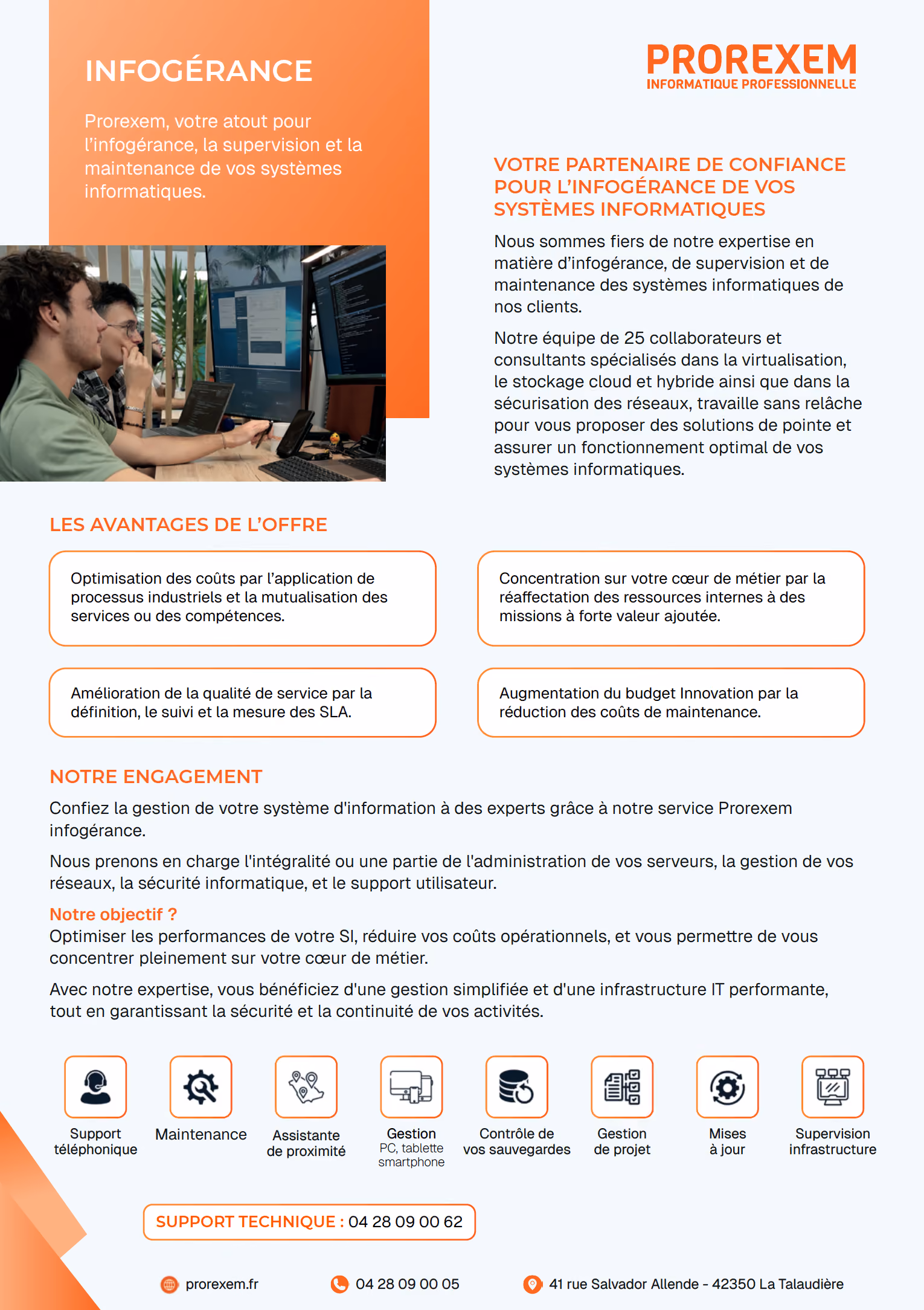 Plaquette de services Infogérance